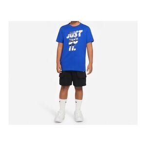 Nike Boys Blue JUST DO IT Graphic Dri Fit Short Sleeve Top Boys Size L